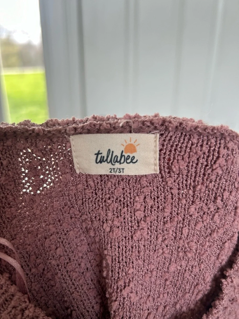 Tullabee Toddler 2/3t Knit Sweater Mauve Balloon Sleeve Cozy - Picture 4 of 5